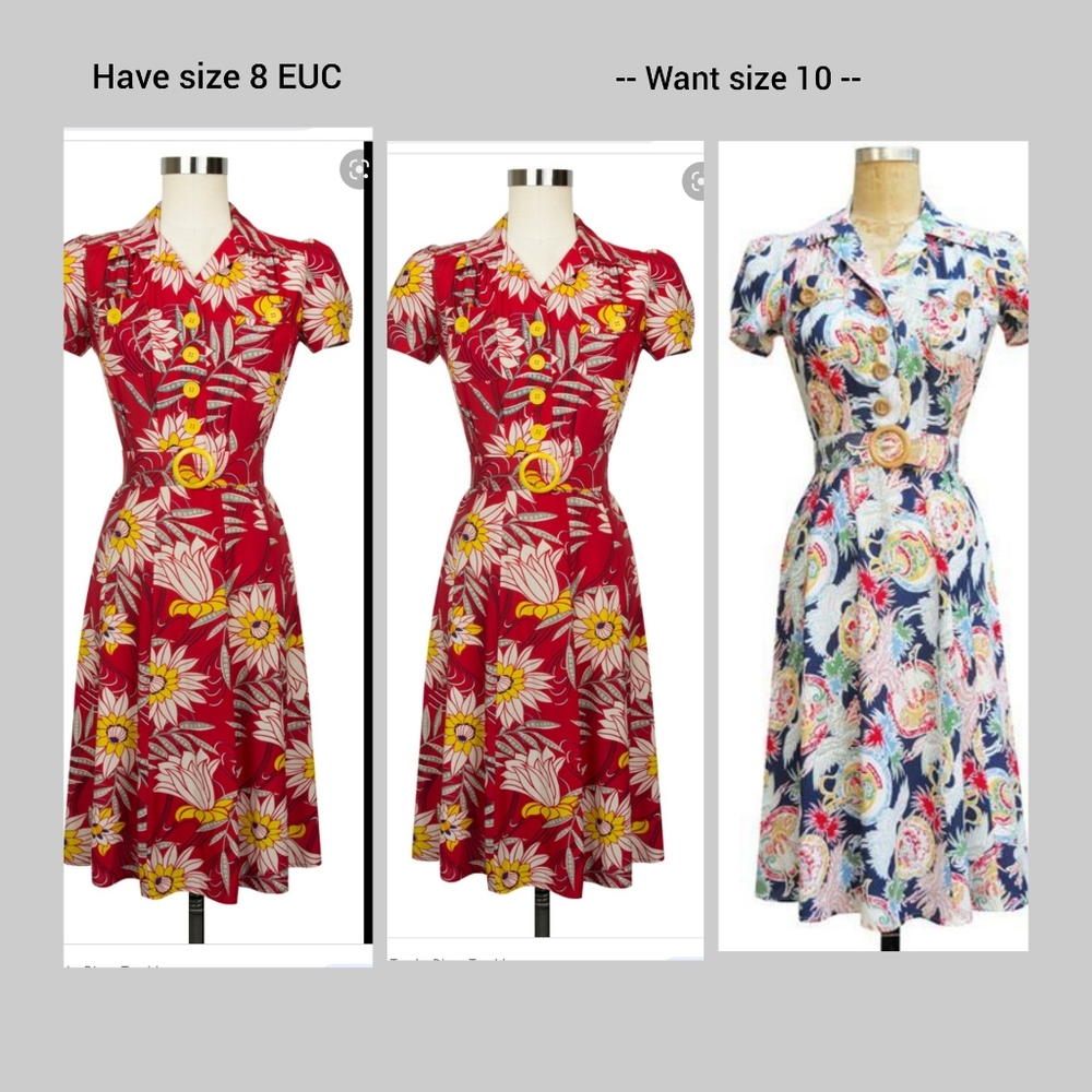 ISO sz 10 - Trade?? Trashy Diva sz 8 red water lillies sweetie dress for size 10
